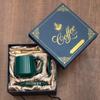 Taza de cerámica estilo nórdico con borde dorado taza de agua actividad de apertura regalo de festival logo café simple