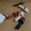 Colección de Verano: Pantuflas de gamuza para mujer con tacón bajo, perfectas para combinar con faldas, con tacón de cuña, punta cuadrada y diseño de estampado de leopardo, ideales para usar al aire libre.