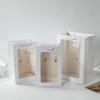 Bolsa Transparente con Ventana para Flores, Bolsa de Tote para Cumpleaños, Bolsa de Papel Sencilla con Ventana para Joyería y Ropa, Se Puede Imprimir con Logo