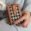 Bolso para Tarjeta de Identificación de Pata de Gallo Estuche de Cuero para Licencia de Conducir Bolso Pequeño Portátil Exquisito para Tarjetas Dos en Uno Gran Capacidad Múltiples Ranuras para Tarjetas