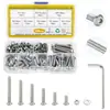 Caja Transfronteriza M2-M6 Tornillos de Cabeza Avellanada Hexagonal de Acero Inoxidable 304, Tuercas, Arandelas Planas con Juego Combinado de Llaves