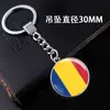 Llavero de gema de tiempo de bandera nacional de la OTAN Estados Unidos Reino Unido Francia Alemania joyería llavero colgante
