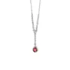 Collar de plata de ley S925 para mujer, colgante de gema gota de agua Luciérnaga del Crepúsculo estilo europeo, cadena para clavícula de cristal de granate de lujo ligero