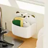 Caja de almacenamiento de oso de dibujos animados para pared para cocina del hogar, cesta de almacenamiento para pared sin taladro para cebollas, jengibre, ajo, y cesta colgante para el lateral del refrigerador