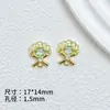 Colgante Sencillo de Aleación Incrustado con Concha de Perla Material para Pulsera de Cuentas Hecha a Mano DIY, Aretes, Accesorios para Collares
