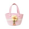 Bolsa de palha com flores, bolsa feminina, estilo nacional, verão, novo estilo étnico, bolsa de ombro moderna, estilo ocidental, bolsa tote