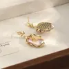 Aretes de Perlas Barrocas Naturales, Lujo Ligero Estilo Pintura al Óleo Francesa Vintage, Broqueles de Plata S925, Joyería de Alta Gama para el Trabajo