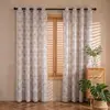 Novas Cortinas Antirreflexo para Dropshipping Transfronteiriço Estilo Boêmio Americano Quarto Sala de Estar Amazon Estampadas Semiacortina Produto Acabado