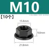M3M4M5M6M8M10M12 Tuerca Hexagonal con Brida de Nylon Tuerca de Plástico con Almohadilla Aislamiento Goma Antiaflojamiento Tapa de Tornillo