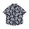 Camisa de manga curta floral retrô estilo Hong Kong para homens e mulheres Casal elegante estilo coreano Casual Loose Beach Camisa de pintura a óleo para o verão