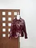 2026 Principios de Primavera Nuevo Diseño de Nicho Chaqueta Corta de Cuero Pu Brillante con Cintura Ajustada Ajustada al Cuerpo con Cuello Solapa para Mujer