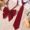 Jk Corbata Pequeña Negra Estilo Preppy para Mujer Corbata de Uniforme Cuadros Decoración de Accesorios de Camisa Gratis para Niñas