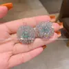 Pendientes de Cristal con Forma de Flor de Alto Gama Estilo Coreano 2026 para Mujer, Pendientes Nuevos y Únicos de Primavera con un Toque de Lujo Ligero y Sensación de Alta Gama