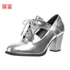 Liu Fu En Stock 2026 Nuevo Verano Con Cordones Europeas y Americanas Tacón Grueso Zapatos de Mujer Comercio Exterior Talla Grande Tacón Alto Sandalias para Mujer