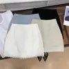 150 Falda Corta de Encaje Petite, Color Sólido, Versátil, Moderna, Nueva Tendencia Nicho, Falda Corta Casual de Corte A, Ajustada al Cuerpo, para Mujer, Verano