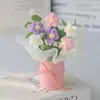 2026 Nuevo Estilo Souvenir Ramo de Flores Tejidas Flores Artificiales Flor Artificial Hecha a Mano Bola de Flores Cubo para Abrazar Transfronterizo Flor Artificial Venta al por Mayor