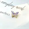 Brincos da coleção F136 liga de titânio roxo claro dourado, piercings labiais G23 titânio rosca interna zircônia, joias para piercing