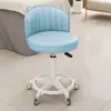 Taburete Elevador Ruedas Giratorias Taburete Redondo Respaldo Silla de Maquillaje Taburete de Peluquería Taburete de Vestir Tocador