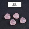 Accesorios de cristal en polvo, cuentas, cuentas de color rosa caballo y loto, trébol de cuatro hojas, tallado a doble cara, loto, mariposa, accesorios de cristal para manualidades