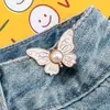 Hebilla de cintura de mariposa, par de hebillas, extraíble, sin clavos, sin costuras, botón de cintura, jeans, cintura grande, cambio, cintura pequeña, ajustado, artefacto