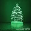Árbol de Navidad creativo transfronterizo luz nocturna 3D acrílico luminoso colorido adornos navideños para niños LED lámpara de mesa pequeña