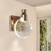 Lámpara de Pared Nórdica, Lámpara de Cristal de Lujo Ligero para Mesita de Noche de Dormitorio, Lámpara de Pared de Fondo para Sala de Estar, Lámpara de Pared para Pasillo, Lámpara Frontal para Espejo de Tocador