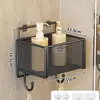 Prateleira de Banheiro Vaso Sanitário Banheiro Sem Furos Montado na Parede Rack de Armazenamento Lavatório Armazenamento Montado na Parede