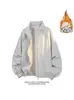 2026 HJ26116 jaqueta térmica de fleece Ártico, forrada de fleece, branca, plus size, tamanhos M-5X, HM26807-Extra P39