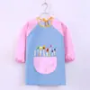 Overol de pintura para niños delantal de pintura artística impermeable a prueba de aceite ropa protectora manga larga vestido inverso guardería logo personalizado