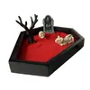 Adornos para Mesa de Arena de Halloween Paisaje en Miniatura Artesanía para Mesa de Arena Decoraciones Personalizadas para Escritorio de Dormitorio Rastrillo de Bambú Traje para Mesa de Arena