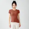 Camiseta de Yoga para Mujer 2025 Primavera y Verano Nuevo Estilo Ligera de Manga Corta Ropa Deportiva para Correr Entrenamiento Fitness Yoga Tops para Mujer