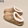 En stock~Zapatos Birkenstock versión lana piel genuina patata pequeña zapatos de mujer invierno más terciopelo engrosado cálidos slip-on zapatos de algodón