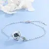 Pulsera Jin Yi Nueva Estrella Cósmica Planeta Azul Profundo para Mujer Baita Simple Joyería para Amigo Estudiante
