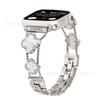 Adequado para Apple iwatch10 Representativo com Nova Pulseira de Corrente de Metal Trevo de Quatro Folhas Duplo Diamantado