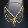 Popular joyería de Amazon tobillera personalizada de serpiente multicapa todo partido europeo y americano tobillera de playa con diamantes completos tobillera femenina