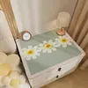 Alfombrilla de mesita de noche de PVC 2025 Nueva Tela Cubierta Impermeable, a Prueba de Aceite y Polvo Cuero Mesa Simple Moderna Alfombrilla para Refrigerador Lujo Accesible