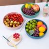 Estilo europeu moderno sala de estar placa de frutas com caixa de palito de dente Placa de frutas secas doméstica Plástico simples grande placa de semente de melão Bacia de doces