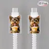 Imagen de un cachorro bebiendo té de leche Protector de Cable de Datos Acrílico 2D, Antiroturas, Datos para Teléfono Tipo-C