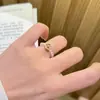 Anillo de Plata de Ley S925 Flor Azul Estambre Flor Dorada Pequeña Perla Shijia para Mujer, Anillo Simple Natural Casual Versátil para el Trabajo