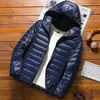 Chaqueta Ligera de Algodón con Relleno de Algodón Corta para Hombre 2023 Otoño e Invierno Nueva Moda Coreana Cuello Elegante Juventud Chaqueta Ultradelgada