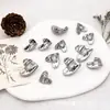 Botões metálicos de zircônia retangulares em formato de coração, cheongsam feminino luxuoso, camisa, cardigã, botões de cristal para roupas estilo Chanel com banho de cobre