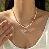 Moda Europea y Americana Transfronteriza Estilo Bohemio de Resort de Playa Collar de Hilo de Perlas de Arroz Perlas Concha Vieira Fabricante Mayorista
