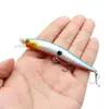 Isca artificial minnow flutuante 10cm 7.6g para pesca em água doce e salgada, adequada para black bass, isca dura universal de ABS