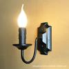 Lámpara de Pared de Hierro Europeo para Velas Lámpara de Pasillo Pared de Fondo de TV Pasarela Lámpara de Pared para Balcón Lámpara de Candeleros Simple Americana