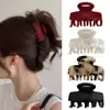 Pinza para el Cabello de Acetato de Letra de Tamaño Mediano de Gama Alta Estilo Coreano para Mujer, Pinza Elegante de Tiburón para Cola de Caballo Semirecogida, Nicho