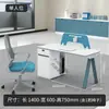 Juego de Escritorio y Sillas para 2-6 Personas, Estación de Trabajo para Personal, Sala de Computadoras, Escritorio para Personal con Pantalla, Asientos con Separadores, Muebles, Escritorio Combinado Comercial Gratuito