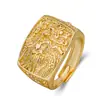 Mejor venta en Medio Oriente anillo de dragón dominante chapado en oro birmano anillo de dragón moda para hombre anillo de dragón al por mayor