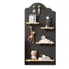 Set de Tablero Perforado de Madera Maciza como Estante de Almacenamiento de Pared para la Entrada del Hogar, Estante de Almacenamiento de Partición de Estudio de Madera, Tablero Colgante, Estante de Exhibición