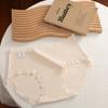 Roupa Íntima 100% Algodão para Mulheres 10A Antibacteriana Estendida Algodão Puro Inferior Renda Francesa Meninas Sem Costura Macia Cueca de Cintura Média