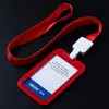 Juego de certificado de permiso de trabajo con hebilla telescópica Dezhi, tarjeta de trabajo, tarjeta de comida, tarjeta de identificación fácil de extraer, juego de tarjetas de autobús, cubierta suave